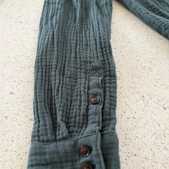 Madewell Light Spun Evert Top Midnight Green Size Small - Picture 6 of 9